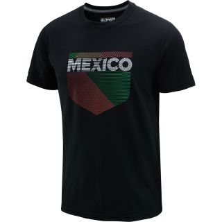 adidas Mens Mexico Geo Crest Short Sleeve Soccer T Shirt   Size Small, Black