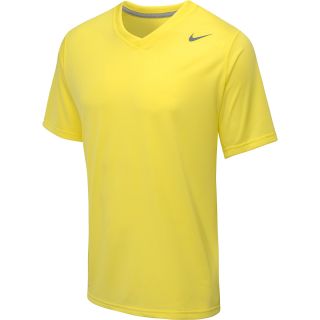 NIKE Mens Legend V Neck Short Sleeve T Shirt   Size Large, Sonic Yellow/grey