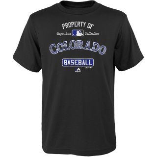 MAJESTIC ATHLETIC Youth Colorado Rockies Vintage Property Of Short Sleeve T 
