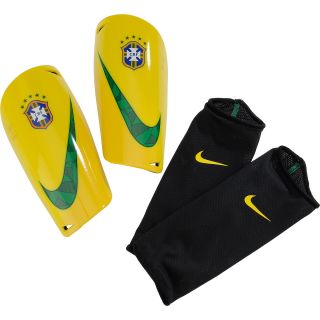 NIKE Adult Brasil Mercurial Lite Soccer Shin Guards   Size Xl, Gold/yellow