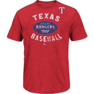 MAJESTIC ATHLETIC Mens Texas Rangers League Legend Short Sleeve T Shirt   Size