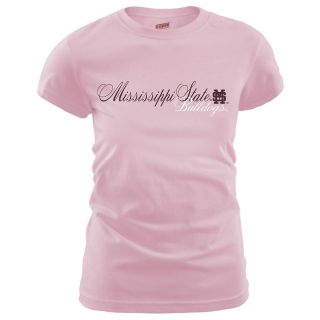 MJ Soffe Womens Mississippi State Bulldogs T Shirt   Soft Pink   Size Small,