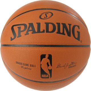 SPALDING 29.5 Replica NBA Game Ball Indoor Basketball   Size 7, Tan