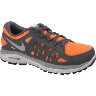 NIKE Boys Dual Fusion Run 2 Running Shoes   Size 6, Orange/grey