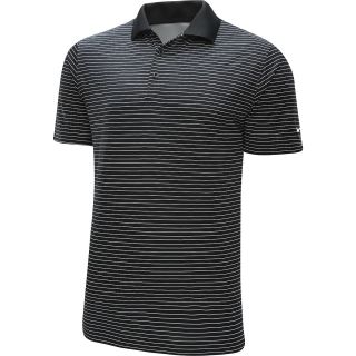 NIKE Mens Victory Stripe Short Sleeve Golf Polo   Size Xl, Black/white