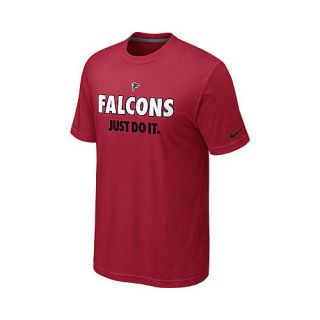 NIKE Mens Atlanta Falcons Just Do It Short Sleeve T Shirt   Size Small, Gym