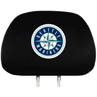 Team ProMark Seattle Mariners Headrest Cover in Black Features Embroidered Team