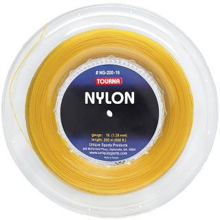 Tourna Nylon 16g Gold String   Size Each, Gold (NG 200 16)