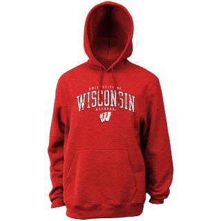 Classic Mens Wisconsin Badgers Hooded Sweatshirt   Red   Size Medium,