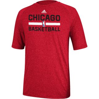 adidas Mens Chicago Bulls Practice ClimaLite Short Sleeve T Shirt   Size