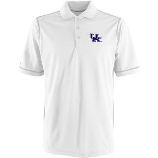 Antigua Kentucky Wildcats Mens Icon Polo   Size Medium, White/silver (ANT