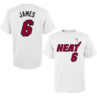 adidas Youth Miami Heat LeBron James Solid Print Game Time Name And Number