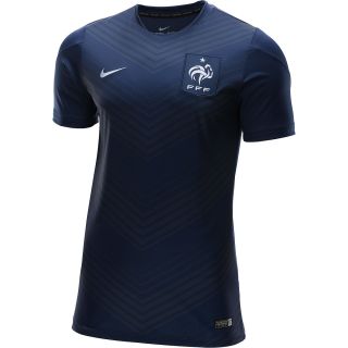 NIKE Mens France Squad Pre Match Short Sleeve Soccer Jersey   Size Large,