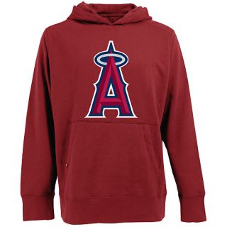 Antigua Mens Los Angeles Angels Signature Hood Applique Pullover Sweatshirt  