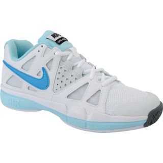 NIKE Womens Air Vapor Advantage Tennis Shoes   Size 10, White/blue