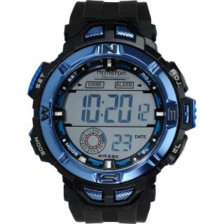 ARMITRON Mens 40/8271 Chronograph Digital Sport Watch, Black/blue