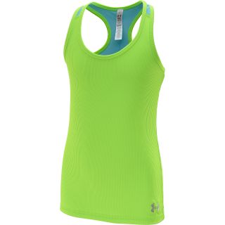 UNDER ARMOUR Girls Victory Tank   Size Xl, Hyper Green/silver