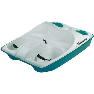 Sun Dolphin 3 Seated Pedal Boat STAINLESS   Choose Color, Teal (31333)