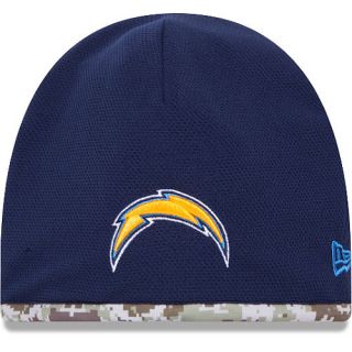 NEW ERA Mens San Diego Chargers Salute To Service Camo Lining Tech Knit Hat,
