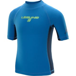 LAGUNA Boys Dazed Short Sleeve Rashguard   Size 5, Turquoise