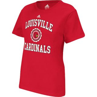 adidas Womens Louisville Cardinals Originals College Seal Tri Blend T Shirt  