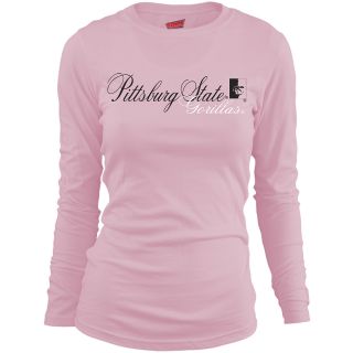 MJ Soffe Girls Pittsburg State Gorillas Long Sleeve T Shirt   Soft Pink   Size