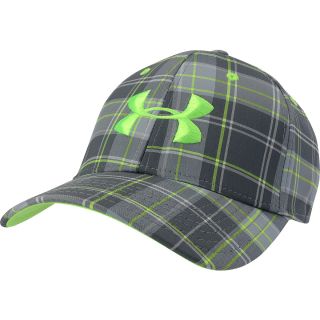 UNDER ARMOUR Mens Resonance Stretch Fit Cap   Size M/l, Graphite/green
