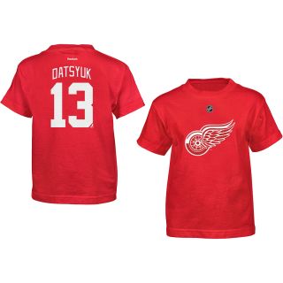 REEBOK Youth Detroit Red Wings Pavel Datsyuk Player Team Color HD Short Sleeve