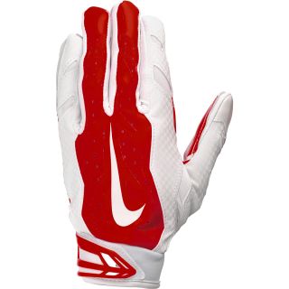 NIKE Adult Vapor Jet 3.0 Football Gloves   Size Large, White/university Red