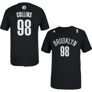 adidas Mens Brooklyn Nets Jason Collins Name And Number T Shirt   Size Large,