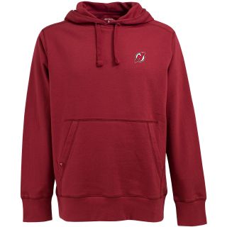 Antigua Mens New Jersey Devils Signature Hooded Pullover Sweatshirt   Size