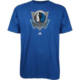 adidas Mens Dallas Mavericks Full Primary Logo Short Sleeve T Shirt   Size