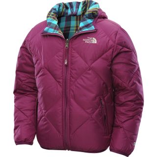 THE NORTH FACE Girls Reversible Down Moondoggy Jacket   Size Large, Premier