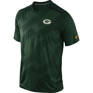 NIKE Mens Green Bay Packers Dri Fit Hypervent Short Sleeve Top   Size Small,