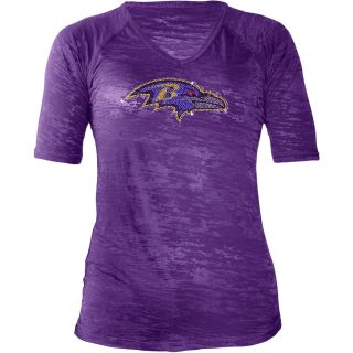 Touch By Alyssa Milano Womens Baltimore Ravens Rhinestone Logo T Shirt   Size