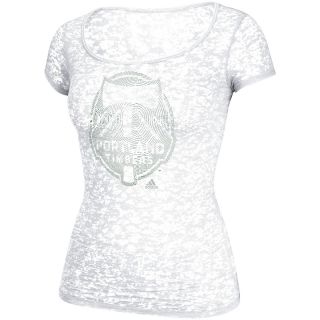 adidas Womens Portland Timbers Scoop Neck Angle Short Sleeve T Shirt   Size