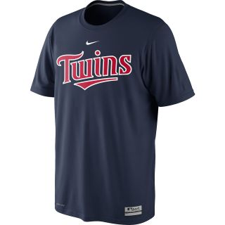 NIKE Mens Minnesota Twins AC Dri FIT Legend Logo Short Sleeve T Shirt   Size