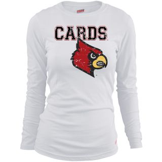 MJ Soffe Girls Louisville Cardinals Long Sleeve T Shirt   White   Size