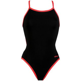 Dolfin Chloroban Solid Reversible Swimsuit Womens   Size 26, Black/red (9506C 