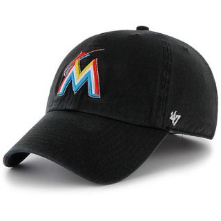 47 BRAND Mens Miami Marlins Home Franchise Fitted Cap   Size Medium, Black