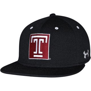 UNDER ARMOUR Mens Temple Owls Red and Black Stretch Fit Flat Brim Cap   Size