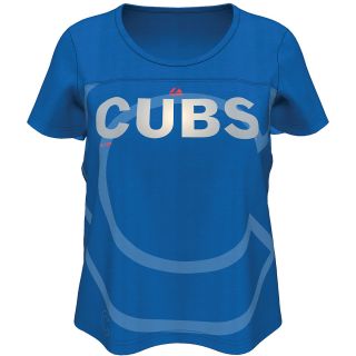 MAJESTIC ATHLETIC Womens Chicago Cubs Team Fanatic Short Sleeve T Shirt   Size