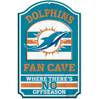 Wincraft Miami Dolphins Fan Cave 11x17 Wooden Sign (05494013)