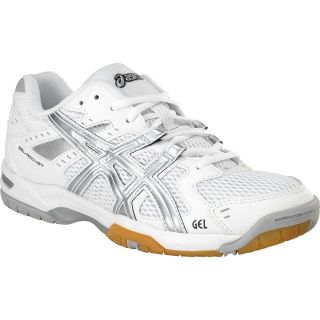 ASICS Womens GEL Rocket 6 Volleyball Shoes   Size 9.5, White/silver
