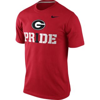 NIKE Mens Georgia Bulldogs Team Pride Short Sleeve T Shirt   Size Medium, Red