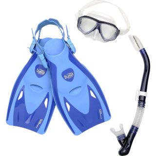 TUSA SPORT Adult Series Molokini Travel Snorkel Set   Size Medium, Blue