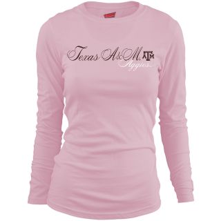 MJ Soffe Girls Texas A & M Aggies Long Sleeve T Shirt   Soft Pink   Size