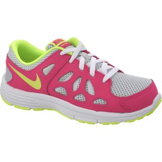 NIKE Girls Fusion Run 2 Running Shoes   Preschool   Size 13, Grey/pink
