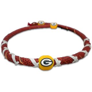 Gamewear Green Bay Packers Classic Spiral Genuine Football Leather Necklace