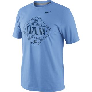 NIKE Mens North Carolina Tar Heels Football Diamond T Shirt   Size Large, Lt.